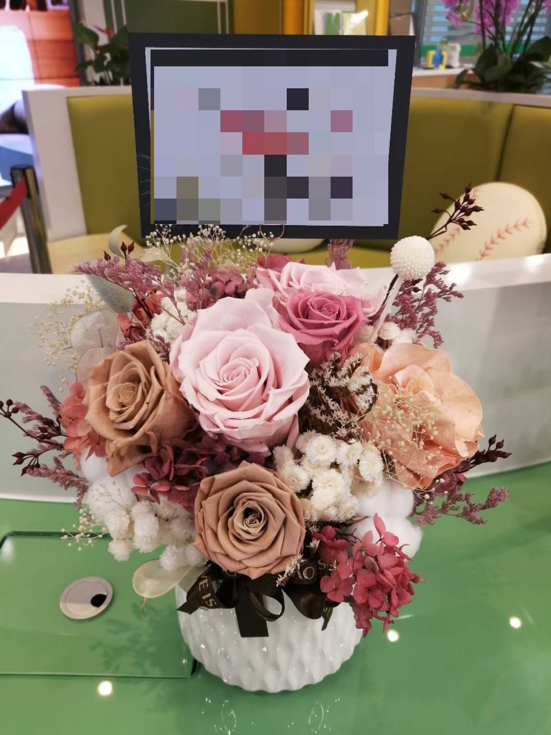 乾燥永生盆花