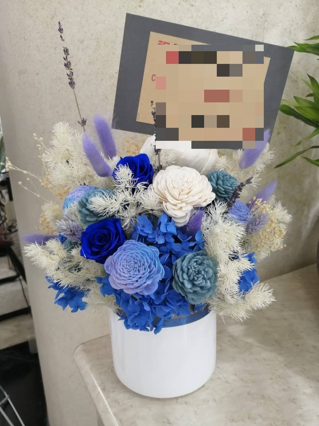 乾燥永生盆花